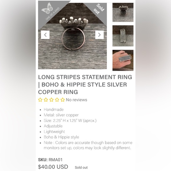 CURRY MOON Boho Ring - Picture 9 of 9